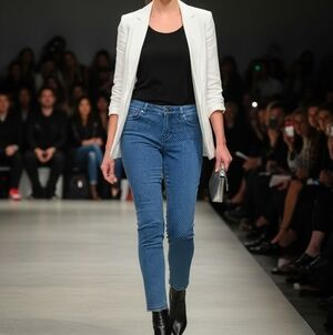 Earl Jeans Blue Poka Dot Skinny Jeans Classic Style